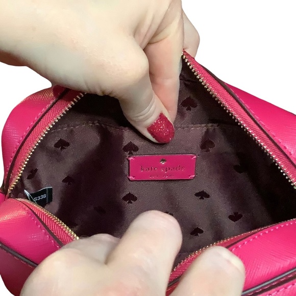 Kate Spade Staci Mini Camera Bag Crossbody, Pink Ruby, NEW WITH TAGS - Picture 9 of 13